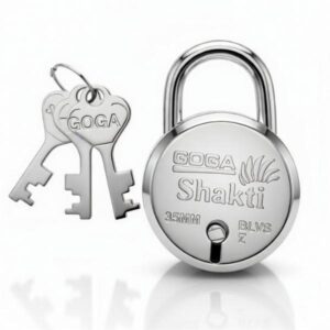 GOGA Shakti 35mm Stainless Steel Padlock with 3 Keys | Heavy Duty Security Lock | Rust-Proof Solid Body | Home, Office & Shop Use [ pack of 2 ]