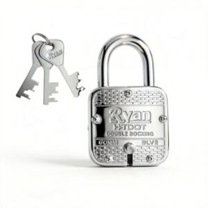 Ryan 60MM Heavy Duty Double Locking Padlock – Hardened Steel Security Lock with 3 Keys