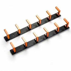 Premium Black & Rose Gold Wall Mounted Hanger | Heavy Duty 6-Hook Coat & Towel Rack | Matte Base with Metallic Finish | Modern Home Organize