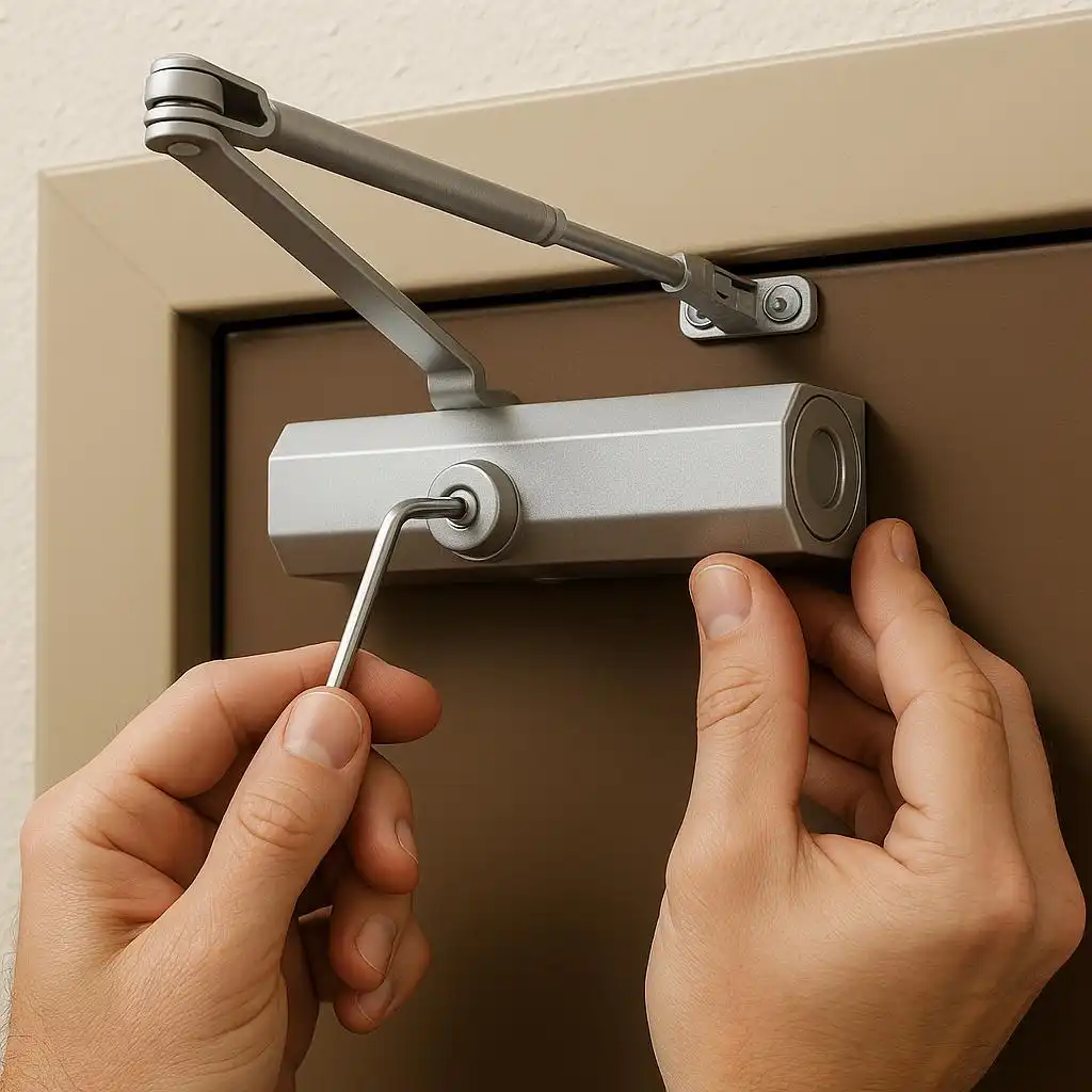 how to adjust door closer speed