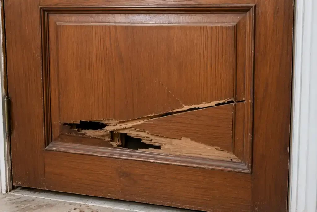 how to fix a broken wooden door panel